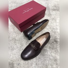 Ferragamo мужские кожаные туфли, верх из импортной кожи, открытый