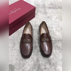 Ferragamo мужские кожаные туфли, верх из импортной кожи, открытый