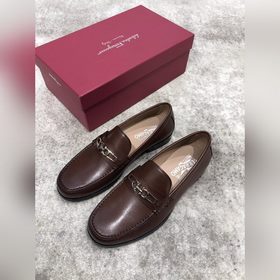 Ferragamo мужские кожаные туфли, верх из импортной кожи, открытый