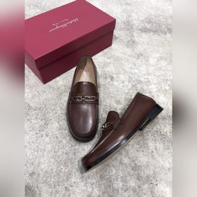 Ferragamo мужские кожаные туфли, верх из импортной кожи, открытый