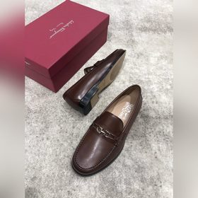 Ferragamo мужские кожаные туфли, верх из импортной кожи, открытый