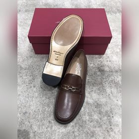 Ferragamo мужские кожаные туфли, верх из импортной кожи, открытый