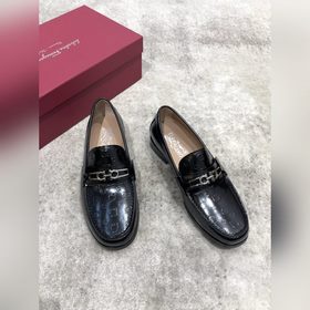 Ferragamo мужские кожаные туфли, верх из импортной кожи, открытый