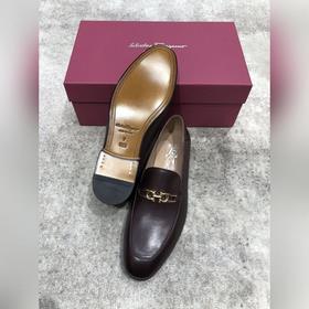 Ferragamo мужские кожаные туфли, верх из импортной кожи, открытый