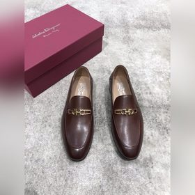 Ferragamo мужские кожаные туфли, верх из импортной кожи, открытый