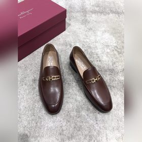 Ferragamo мужские кожаные туфли, верх из импортной кожи, открытый