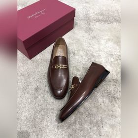 Ferragamo мужские кожаные туфли, верх из импортной кожи, открытый