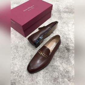 Ferragamo мужские кожаные туфли, верх из импортной кожи, открытый