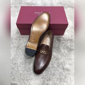 Ferragamo мужские кожаные туфли, верх из импортной кожи, открытый
