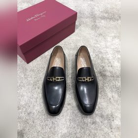 Ferragamo мужские кожаные туфли, верх из импортной кожи, открытый