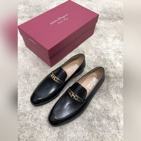 Ferragamo мужские кожаные туфли, верх из импортной кожи, открытый