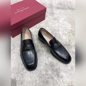Ferragamo мужские кожаные туфли, верх из импортной кожи, открытый