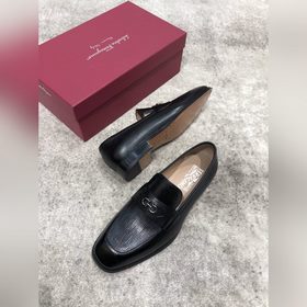 Ferragamo мужские кожаные туфли, верх из импортной кожи, открытый