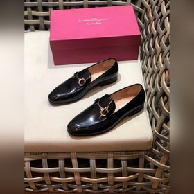 Ferragam* — Ferragamo Высокая версия, кожаная подошва, деловые и 