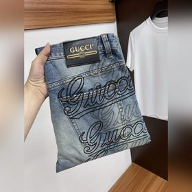 Gucci 25ss весна-лето, новая коллекция для мужчин, прямые джинсы