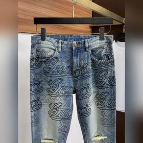 Gucci 25ss весна-лето, новая коллекция для мужчин, прямые джинсы 