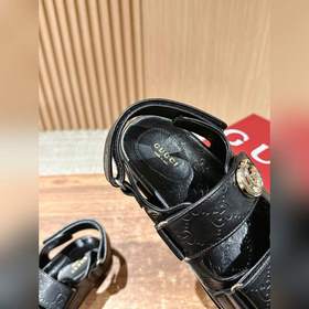 Новые пляжные сандалии Gucci с застежкой-липучкой, двойной пряжко