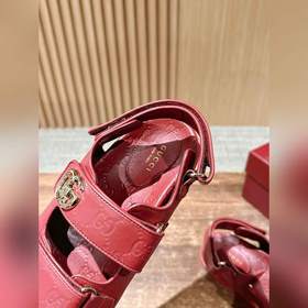 Новые пляжные сандалии Gucci с застежкой-липучкой, двойной пряжко