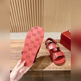 Новые пляжные сандалии Gucci с застежкой-липучкой, двойной пряжко