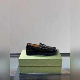Оригинальные мужские кожаные туфли Gucci для повседневной носки, 