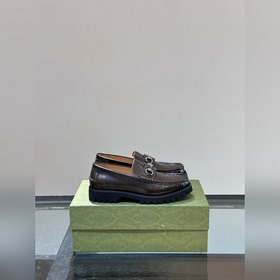 Оригинальные мужские кожаные туфли Gucci для повседневной носки,