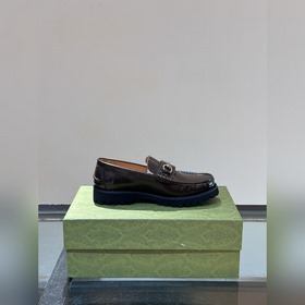 Оригинальные мужские кожаные туфли Gucci для повседневной носки, 