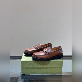 Оригинальные мужские кожаные туфли Gucci для повседневной носки, 