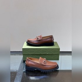 Оригинальные мужские кожаные туфли Gucci для повседневной носки, 