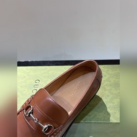 Оригинальные мужские кожаные туфли Gucci для повседневной носки, 