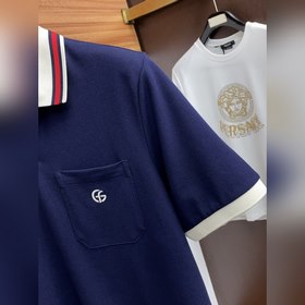 Gucci 2025 Новая модель мужской рубашки-поло с воротником и корот