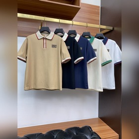 Gucci 2025 Новая модель мужской рубашки-поло с воротником и корот