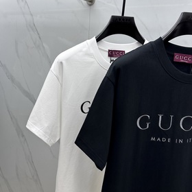 Gucci 2025FW весна-лето новинка, футболка с круглым вырезом, объе