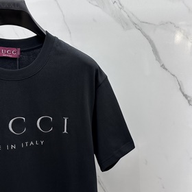 Gucci 2025FW весна-лето новинка, футболка с круглым вырезом, объе