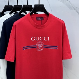 Gucci 2025FW весна-лето новинка, футболка с круглым вырезом, объе