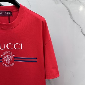 Gucci 2025FW весна-лето новинка, футболка с круглым вырезом, объе