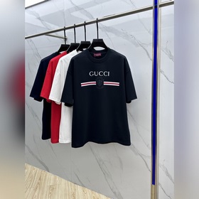 Gucci 2025FW весна-лето новинка, футболка с круглым вырезом, объе