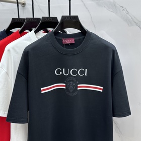 Gucci 2025FW весна-лето новинка, футболка с круглым вырезом, объе