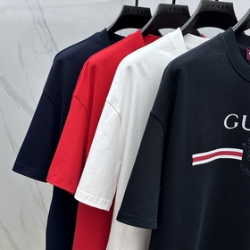 Gucci 2025FW весна-лето новинка, футболка с круглым вырезом, объе