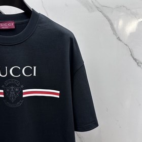 Gucci 2025FW весна-лето новинка, футболка с круглым вырезом, объе