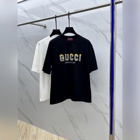 Gucci 2025FW весна-лето новинка, футболка с круглым вырезом и шир