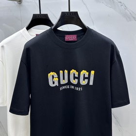 Gucci 2025FW весна-лето новинка, футболка с круглым вырезом и шир