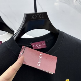 Gucci 2025FW весна-лето новинка, футболка с круглым вырезом и шир