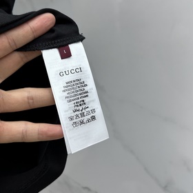Gucci 2025FW весна-лето новинка, футболка с круглым вырезом и шир