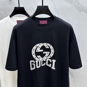 Gucci 2025FW весна-лето новинка, футболка с круглым вырезом, объе