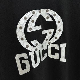 Gucci 2025FW весна-лето новинка, футболка с круглым вырезом, объе