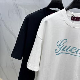 Gucci 2025FW весна-лето новинка, футболка с круглым вырезом, объе