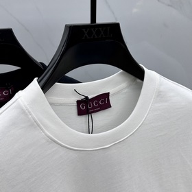 Gucci 2025FW весна-лето новинка, футболка с круглым вырезом, объе