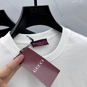 Gucci 2025FW весна-лето новинка, футболка с круглым вырезом, объе