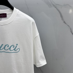Gucci 2025FW весна-лето новинка, футболка с круглым вырезом, объе