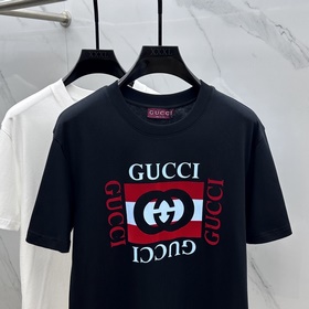 Gucci 2025FW весна-лето новинка, футболка с круглым вырезом, объе
